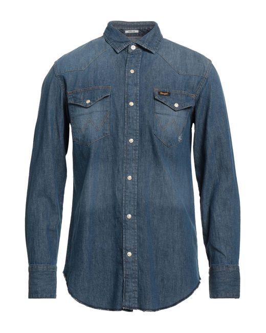 Wrangler Denim Shirt in Blue for Men Lyst
