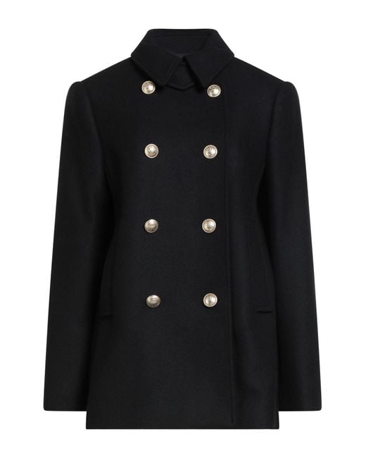 RED Valentino Black Coat Wool, Polyamide, Cashmere