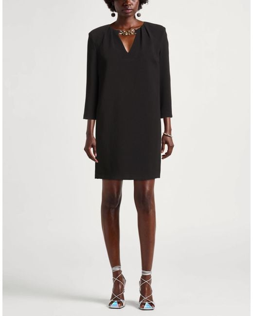 GAUDI Black Mini Dress Polyester, Viscose, Elastane