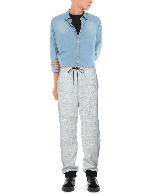BOSSI SPORTSWEAR Gray Pants Cotton, Polyester for men