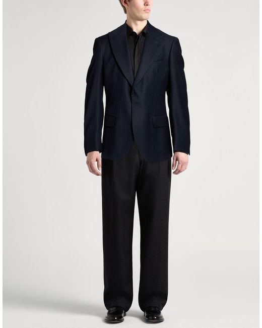 Emporio Armani Blue Midnight Blazer Virgin Wool for men