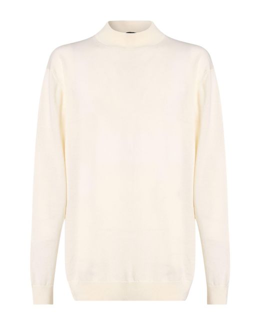 Tagliatore White Turtleneck for men