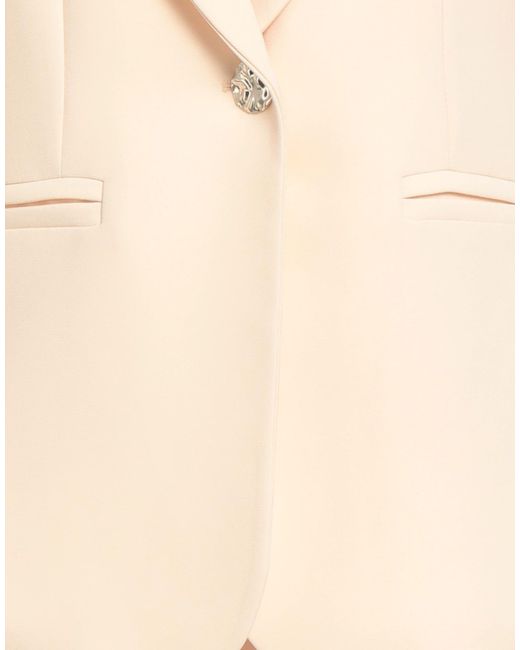 SIMONA CORSELLINI Natural Blazer Polyester, Elastane