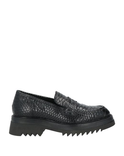 Sweet Lemon Black Loafers Leather