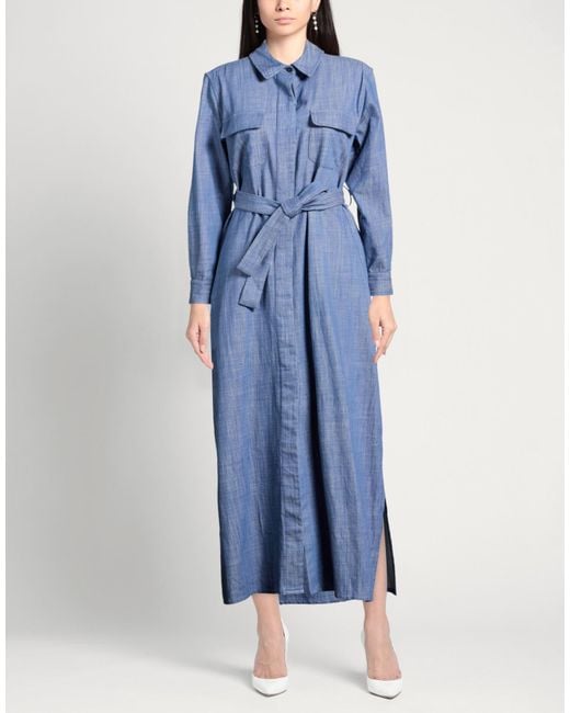 Forte Blue Maxi Dress Cotton