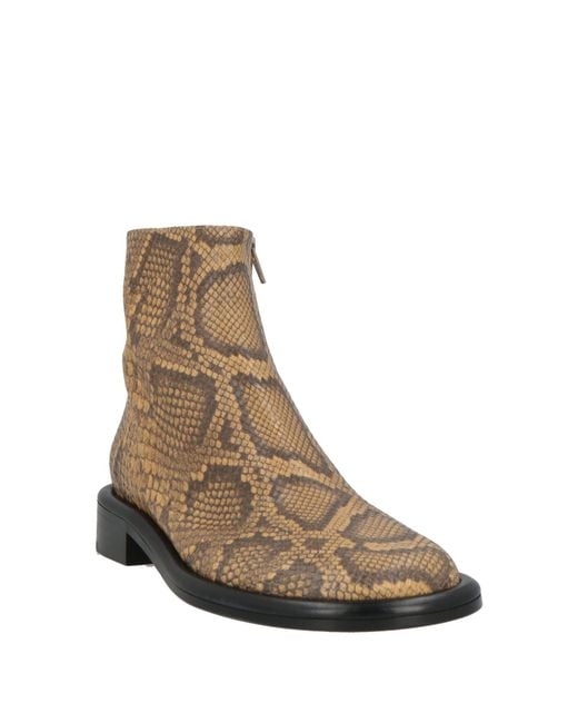 Proenza Schouler Brown Sand Ankle Boots Calfskin