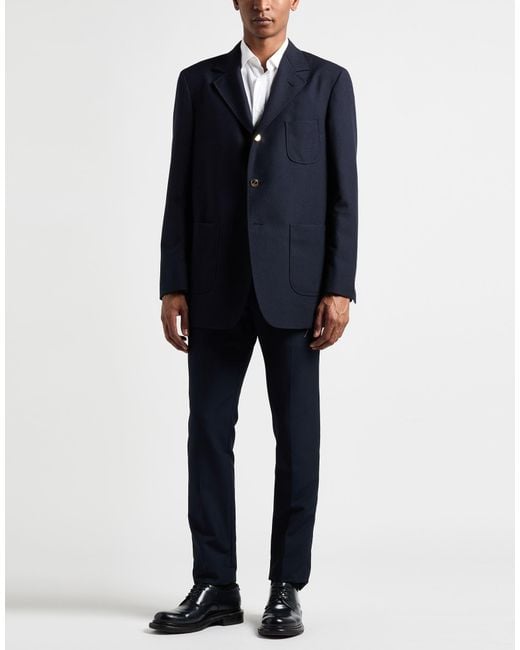 Thom Browne Blue Blazer Virgin Wool for men