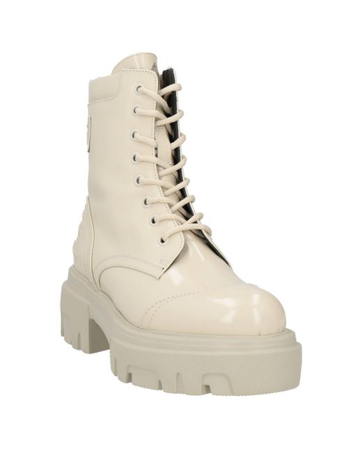MSGM Natural Ankle Boots Leather