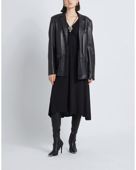 8 by YOOX Black Midi Dress