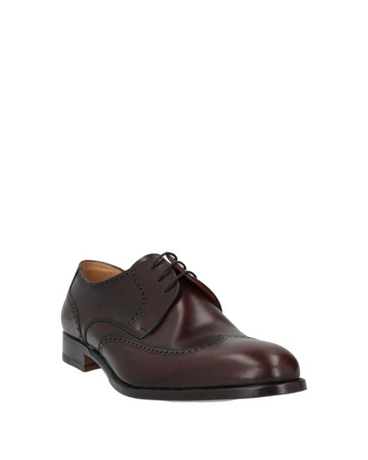 Moreschi Brown Lace-Up Shoes Leather for men