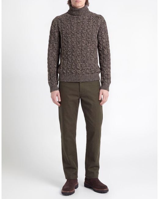 Fedeli Gray Turtleneck Cashmere for men