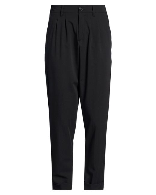 Emanuel Ungaro Black Pants Polyester, Viscose, Elastane for men