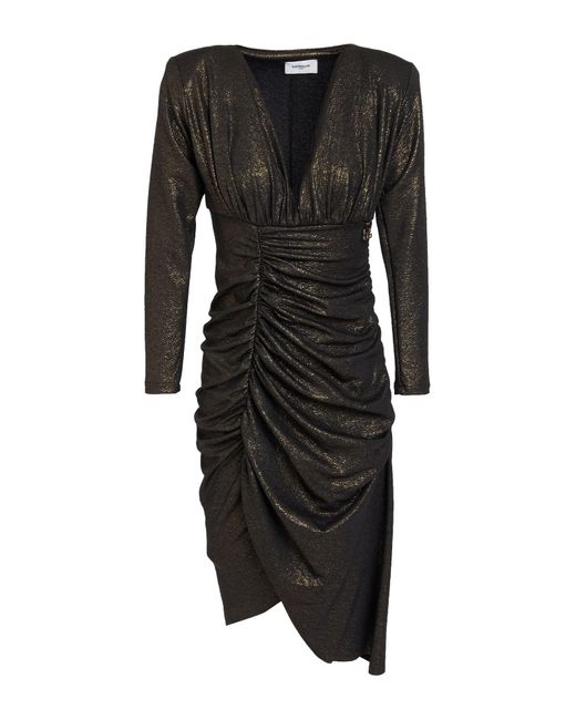 gavroche paris Women's Black Bronze Midi Dress Polyester