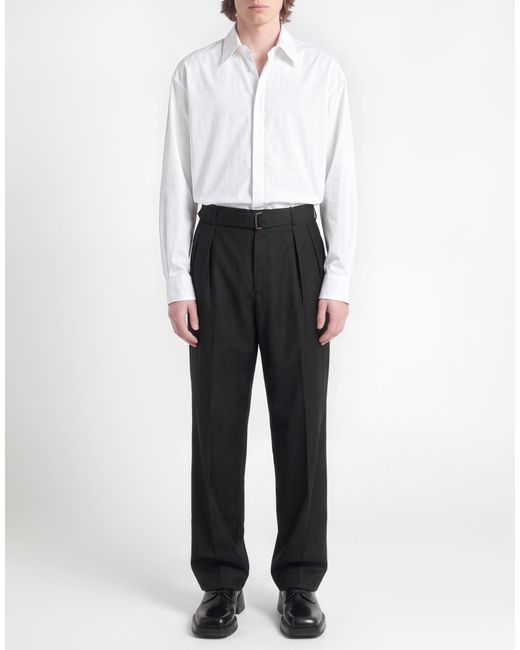 Tagliatore Black Pants Virgin Wool, Cotton for men