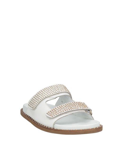Divine Follie White Sandals Leather