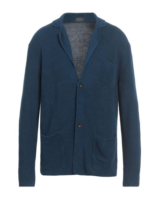 Zanone Blue Cardigan for men