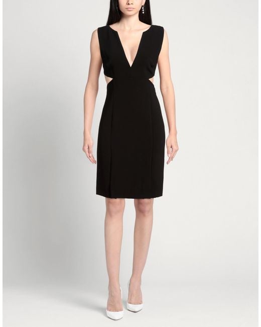 Hanita Black Mini Dress Polyester, Elastane