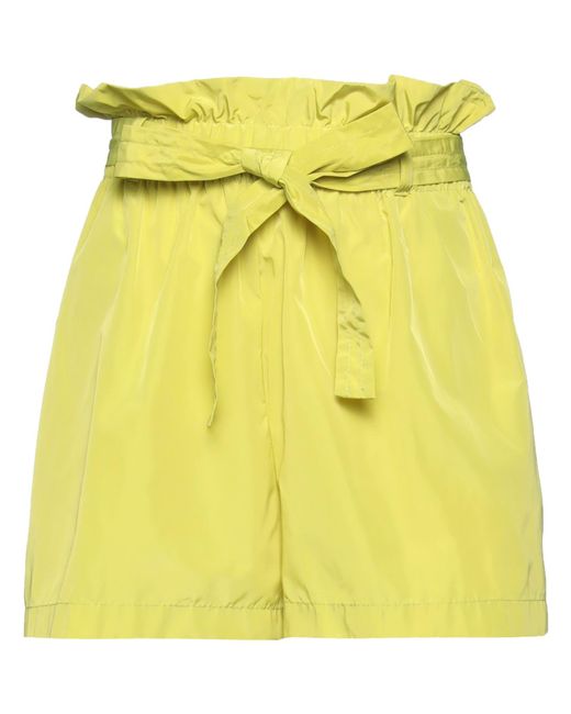 Soallure Yellow Acid Shorts & Bermuda Shorts Polyester