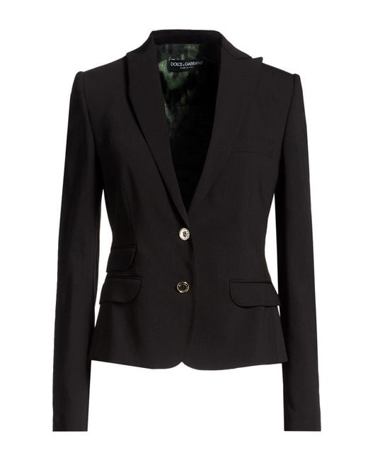 Dolce & Gabbana Black Blazer Virgin Wool, Elastane