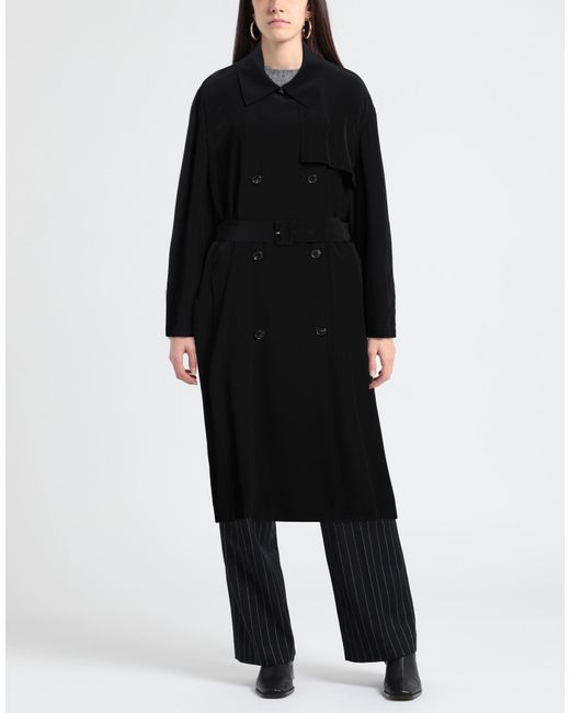 Theory Black Overcoat & Trench Coat