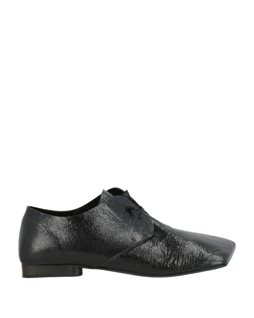Uma Wang Black Lace-Up Shoes