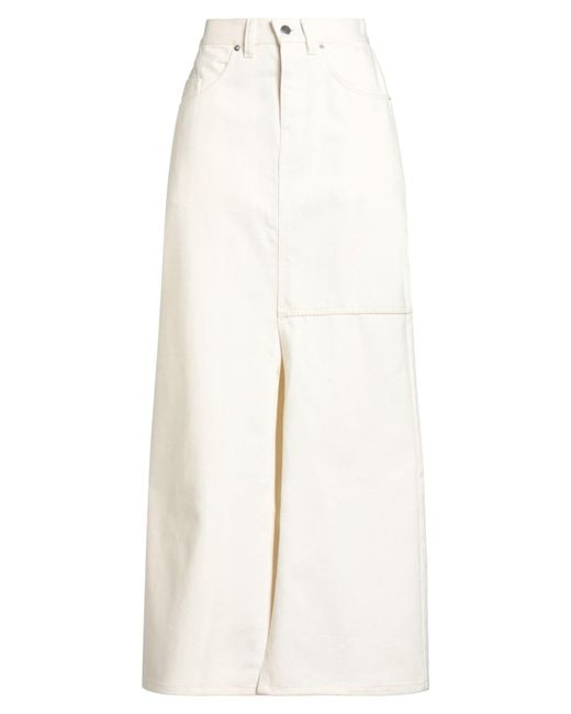 Axel Arigato White Cream Denim Skirt Cotton