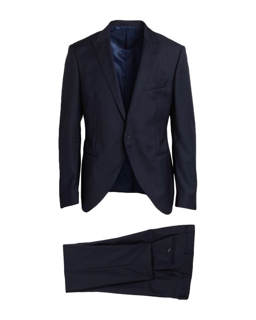Luigi Bianchi Blue Suit Wool for men