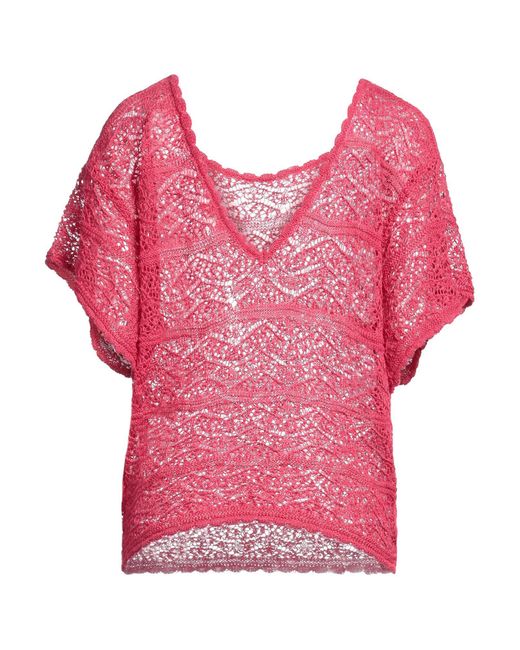 Suoli Pink Fuchsia Sweater Linen, Polyester