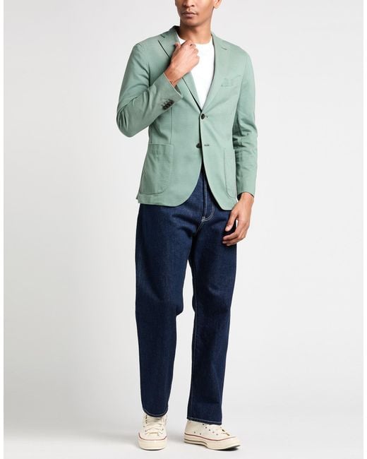 Boglioli Green Blazer Cotton for men