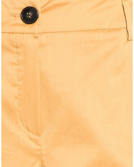 Marella Natural Camel Pants Cotton, Polyester