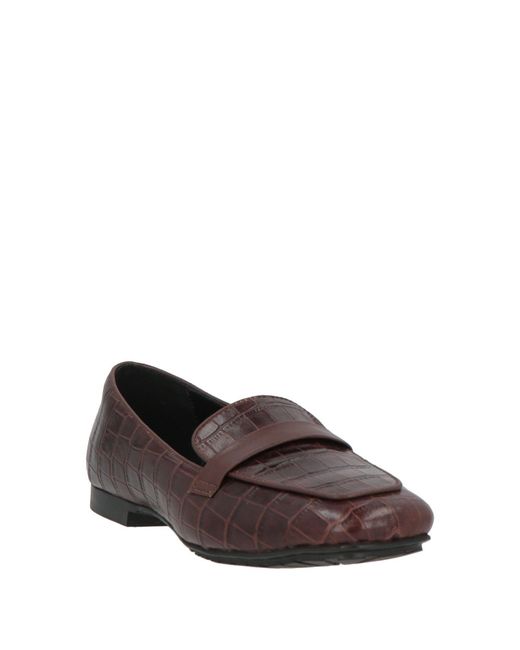 SEBAS. Brown Dark Loafers Leather
