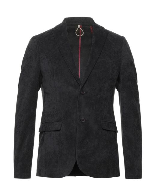Berna Velvet Suit Jacket in Steel Grey (Grey) for Men | Lyst UK