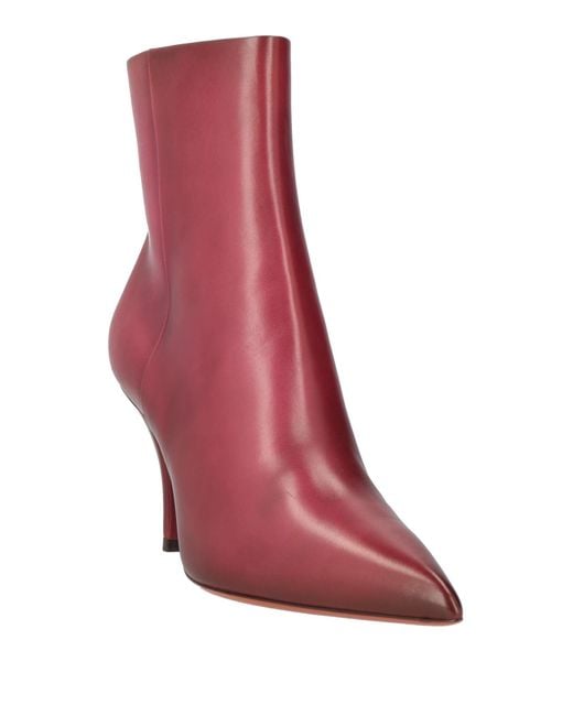 Santoni Red Ankle Boots