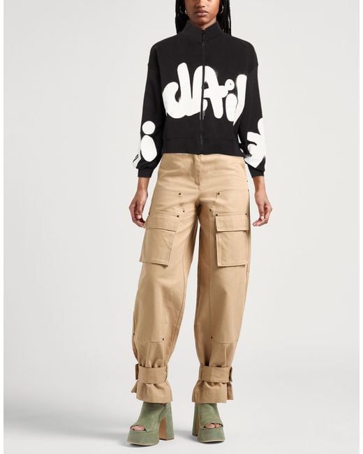 DISCLAIMER Black Sweatshirt Cotton