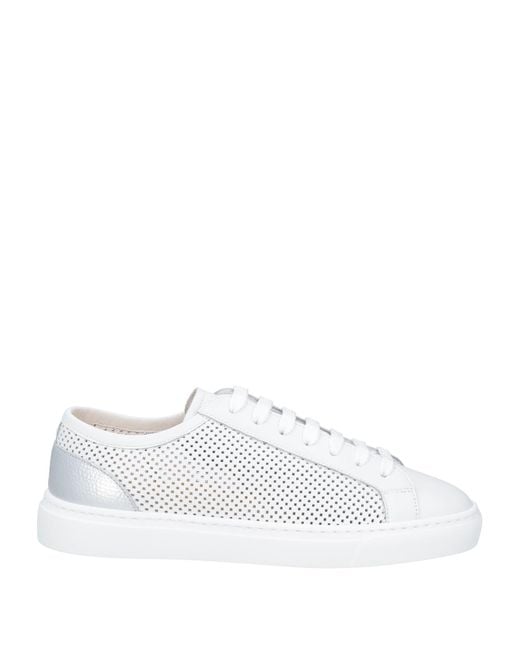Doucal's White Sneakers Calfskin