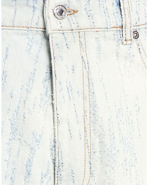 MSGM White Denim Shorts for men