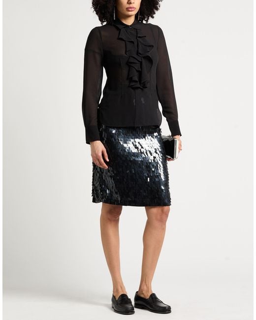 Ganni Black Shirt Recycled Polyester