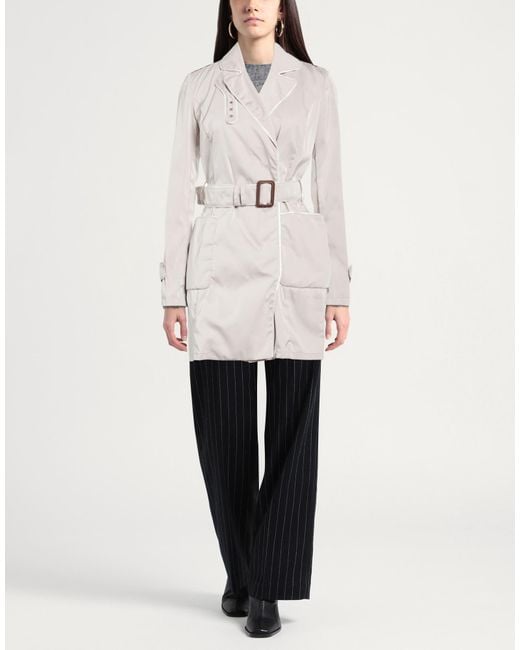 Geospirit White Overcoat & Trench Coat