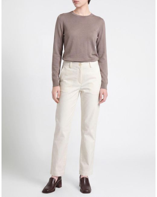 Aviu White Pants Cotton, Linen, Elastane