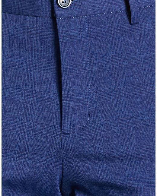 OVER/D Blue Pants Cotton, Nylon, Elastane for men