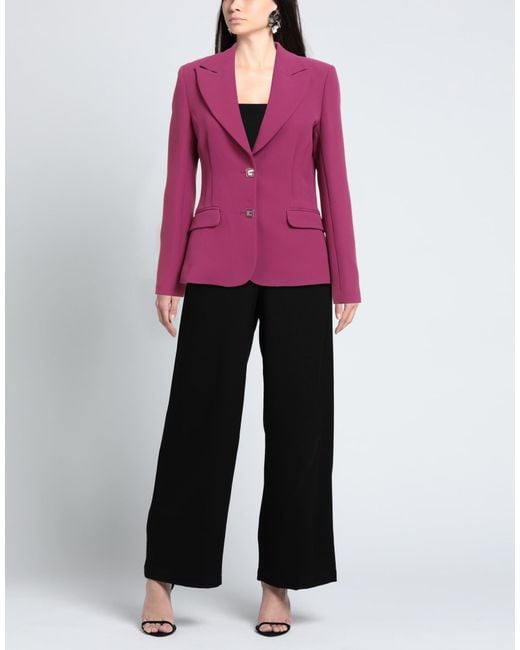Gaelle Paris Pink Mauve Blazer Polyester, Elastane
