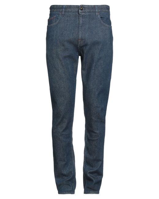 Isaia Blue Jeans Cotton, Elastane for men