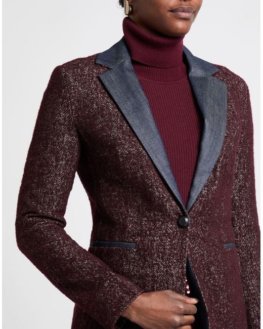 Jacob Cohen Purple Blazer Cotton, Wool, Viscose, Polyamide, Elastane