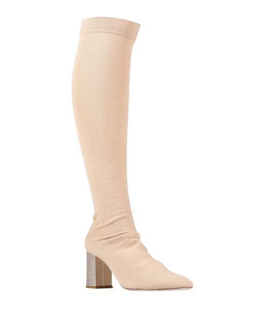 Rene Caovilla White Boot Textile Fibers