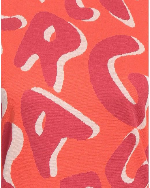 Karl Lagerfeld Red Turtleneck Cotton, Elastane