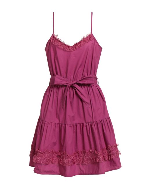 Rebel Queen Purple Mauve Mini Dress Cotton