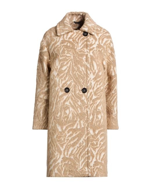 Cinzia Rocca Natural Coat Cotton, Virgin Wool, Polyester, Alpaca Wool, Polyamide