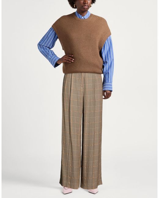 ViCOLO Brown Pants Polyester, Viscose