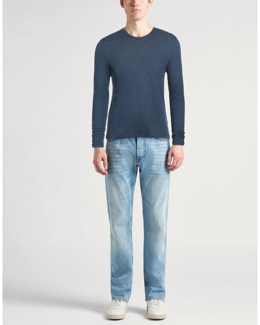 Majestic Filatures Blue T-Shirts for men
