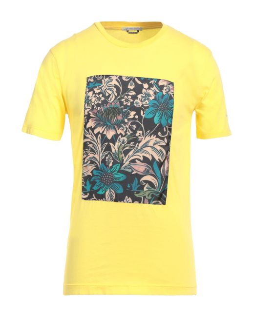 Daniele Alessandrini Yellow T-Shirt Cotton, Polyester for men